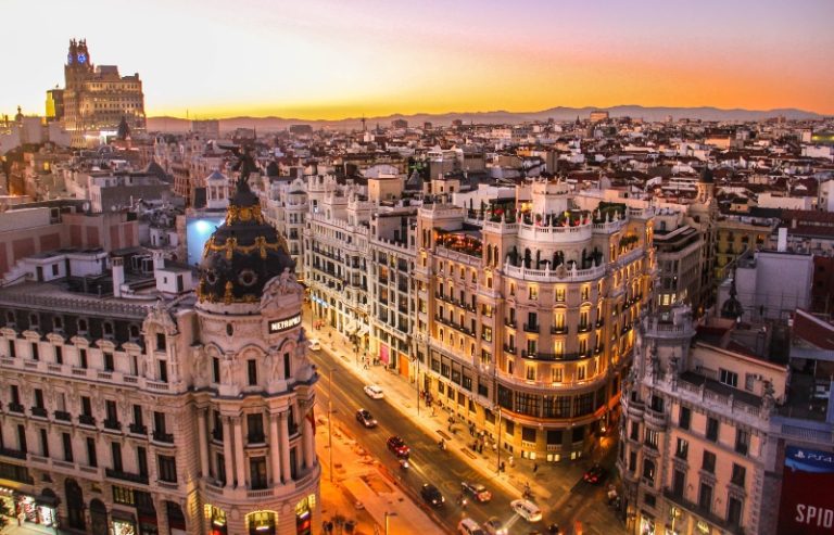 Gran Vía in Madrid, Spain